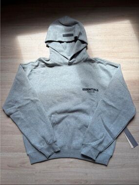 Fear of God ESSENTIALS Grey Pullover Hoodie